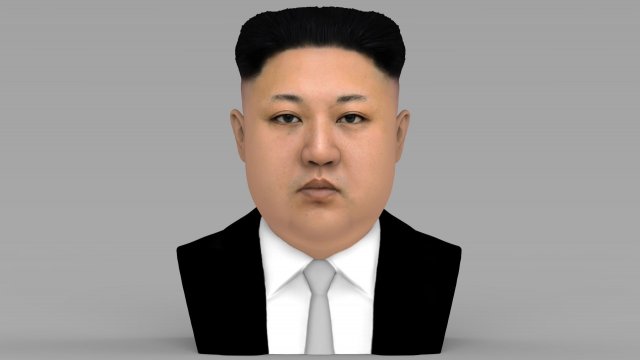 kim jong-un bust ready for full color 3d printing 3D-printmodel .c4d .max .obj .3ds .fbx .stl .blend 