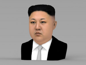 kim jong-un bust ready for full color 3d printing 3D-printmodel