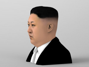 kim jong-un bust ready for full color 3d printing 3D-printmodel