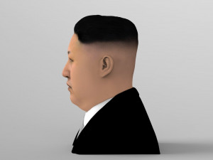 kim jong-un bust ready for full color 3d printing 3D-printmodel