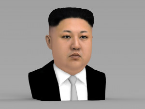 kim jong-un bust ready for full color 3d printing 3D-printmodel