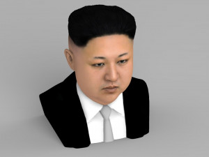 kim jong-un bust ready for full color 3d printing 3D-printmodel
