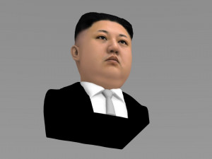 kim jong-un bust ready for full color 3d printing 3D-printmodel