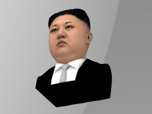 kim jong-un bust ready for full color 3d printing 3D-printmodel