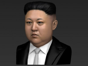 kim jong-un bust ready for full color 3d printing 3D-printmodel