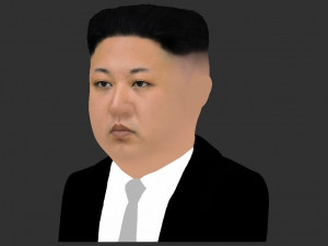 kim jong-un bust ready for full color 3d printing 3D-printmodel