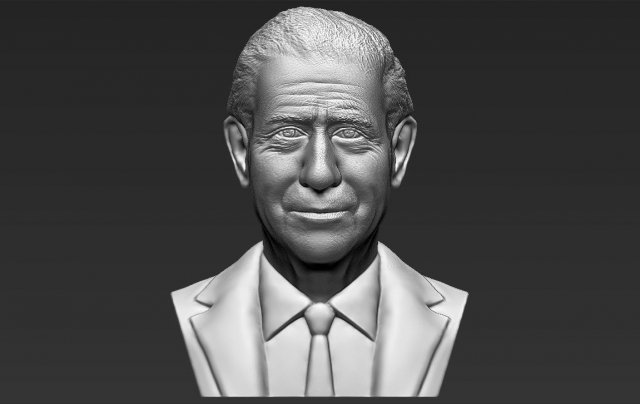 prince charles bust 3d printing ready stl obj Modelo de Impressão 3D .c4d .max .obj .3ds .fbx .stl .blend 