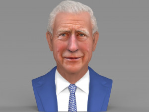 prince charles bust ready for full color 3d printing Modelo de Impressão 3D