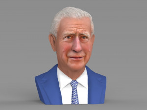 prince charles bust ready for full color 3d printing Modello di stampa 3D