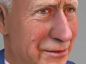 prince charles bust ready for full color 3d printing Modello di stampa 3D