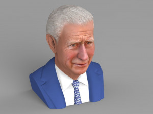 prince charles bust ready for full color 3d printing Modello di stampa 3D