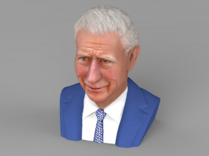 prince charles bust ready for full color 3d printing Modello di stampa 3D