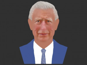 prince charles bust ready for full color 3d printing Modello di stampa 3D