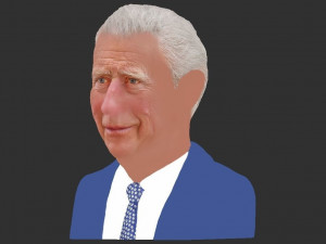 prince charles bust ready for full color 3d printing Modello di stampa 3D