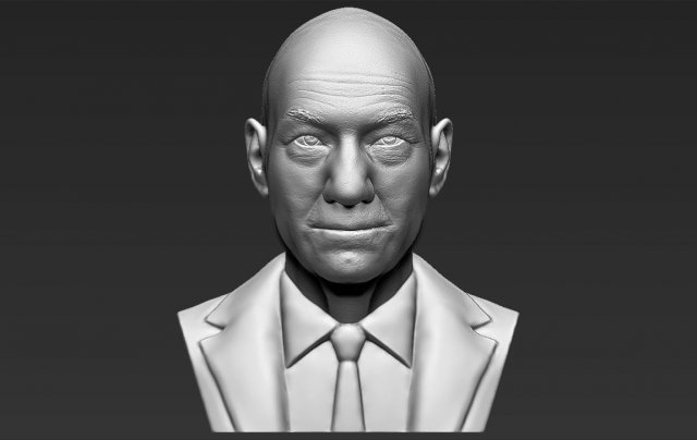 professor x charles xavier bust 3d printing ready stl obj 3D 프린트 모델 .c4d .max .obj .3ds .fbx .stl .blend 