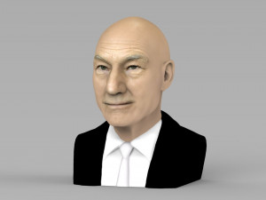 professor x charles xavier bust ready for full color 3d printing 3Dプリントモデル