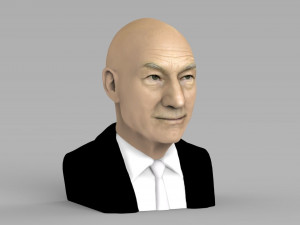 professor x charles xavier bust ready for full color 3d printing 3Dプリントモデル