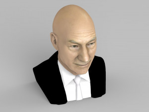 professor x charles xavier bust ready for full color 3d printing 3Dプリントモデル