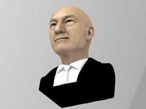 professor x charles xavier bust ready for full color 3d printing 3Dプリントモデル