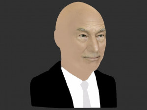 professor x charles xavier bust ready for full color 3d printing 3Dプリントモデル