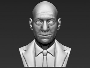 professor x charles xavier bust ready for full color 3d printing 3Dプリントモデル