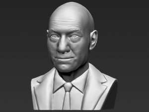 professor x charles xavier bust ready for full color 3d printing 3Dプリントモデル