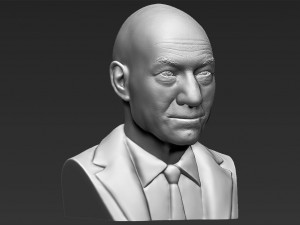 professor x charles xavier bust ready for full color 3d printing 3Dプリントモデル