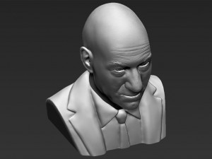 professor x charles xavier bust ready for full color 3d printing 3Dプリントモデル