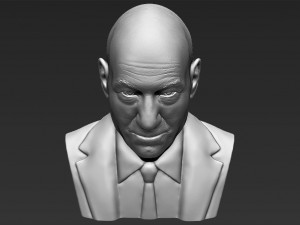 professor x charles xavier bust ready for full color 3d printing 3Dプリントモデル
