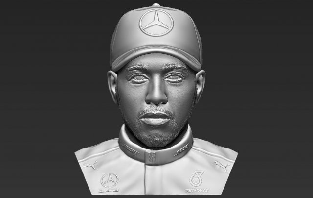 lewis hamilton bust 3d printing ready stl obj Model Cetak 3D .c4d .max .obj .3ds .fbx .stl .blend 