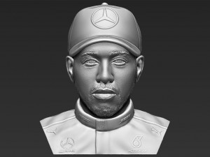 lewis hamilton bust 3d printing ready stl obj 3D 프린트 모델