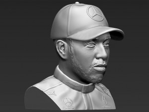 lewis hamilton bust 3d printing ready stl obj Model Cetak 3D