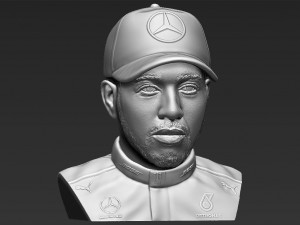 lewis hamilton bust 3d printing ready stl obj Model Cetak 3D