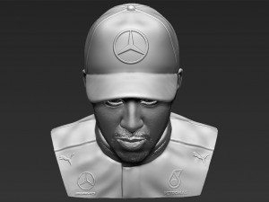 lewis hamilton bust 3d printing ready stl obj Model Cetak 3D
