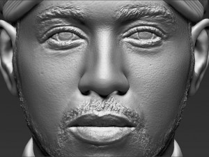 lewis hamilton bust 3d printing ready stl obj Model Cetak 3D