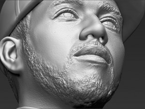 lewis hamilton bust 3d printing ready stl obj Model Cetak 3D