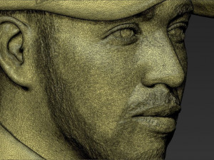 lewis hamilton bust 3d printing ready stl obj Model Cetak 3D