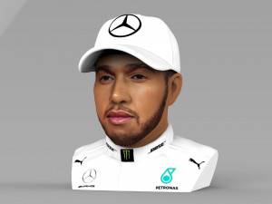 lewis hamilton bust ready for full color 3d printing 3D Принт Модель