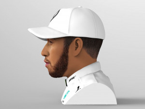 lewis hamilton bust ready for full color 3d printing 3D Принт Модель