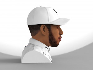 lewis hamilton bust ready for full color 3d printing 3D Принт Модель
