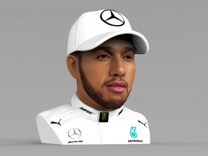 lewis hamilton bust ready for full color 3d printing 3D Принт Модель