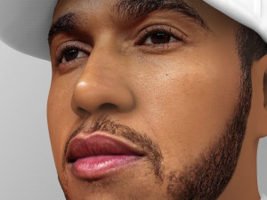 lewis hamilton bust ready for full color 3d printing 3D Принт Модель