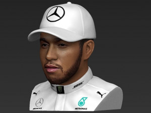 lewis hamilton bust ready for full color 3d printing 3D Принт Модель