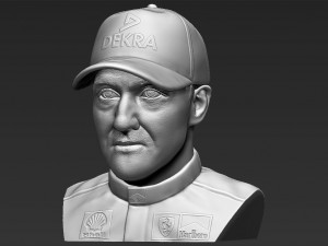 michael schumacher bust 3d printing ready stl obj Modello di stampa 3D