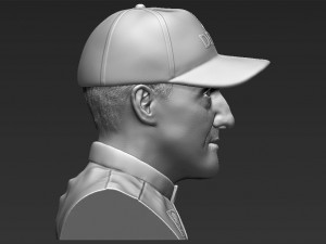michael schumacher bust 3d printing ready stl obj Modello di stampa 3D