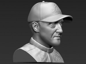 michael schumacher bust 3d printing ready stl obj Modello di stampa 3D