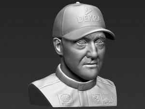 michael schumacher bust 3d printing ready stl obj Modello di stampa 3D