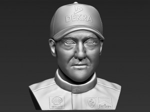 michael schumacher bust 3d printing ready stl obj Modello di stampa 3D