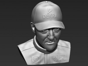michael schumacher bust 3d printing ready stl obj Modello di stampa 3D
