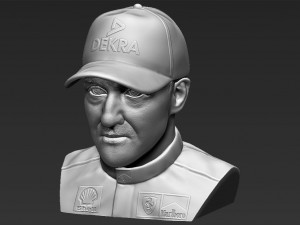 michael schumacher bust 3d printing ready stl obj Modello di stampa 3D